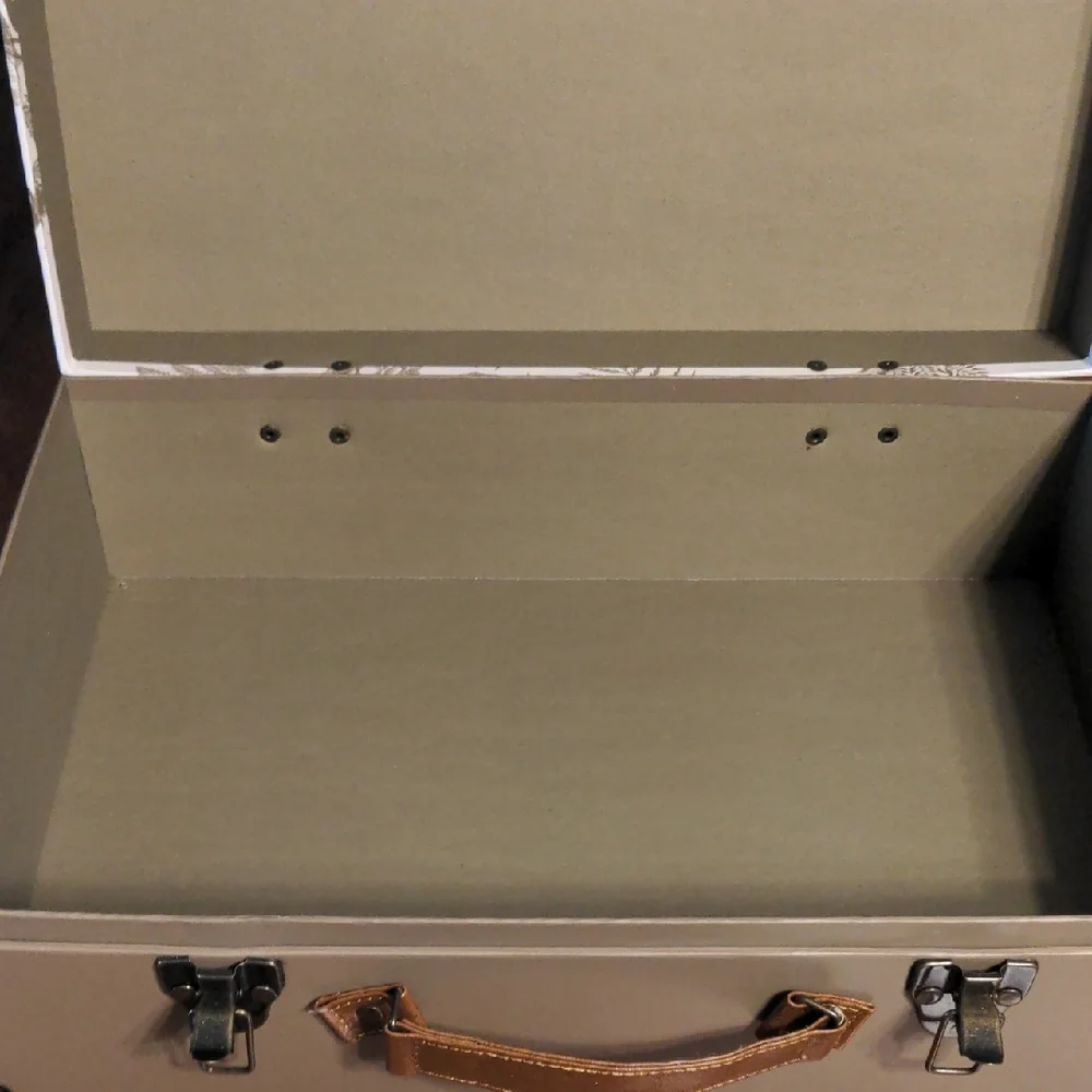 Elegant Floral Storage Box with Handle - Picture 5 of 8